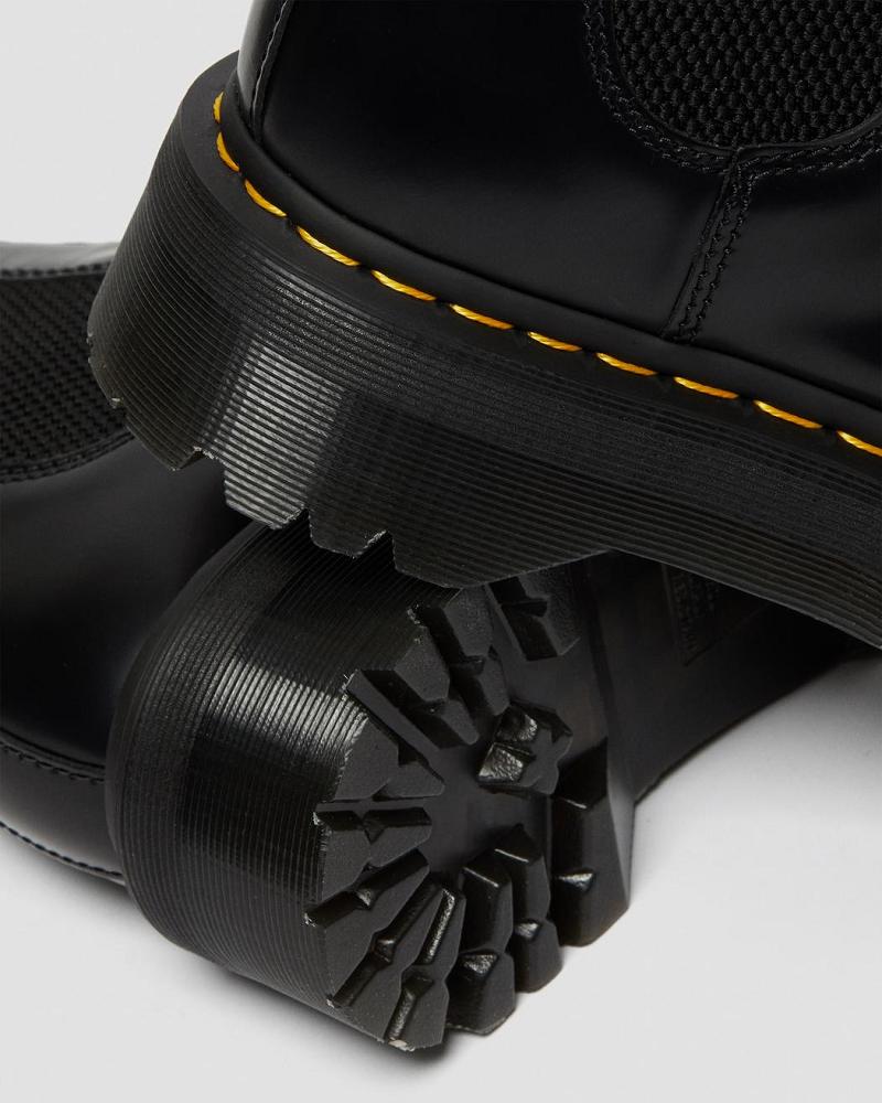 Dr Martens 2976 Polished Smooth Platform Chelsea Støvler Dame Svarte | Norge 655ILH
